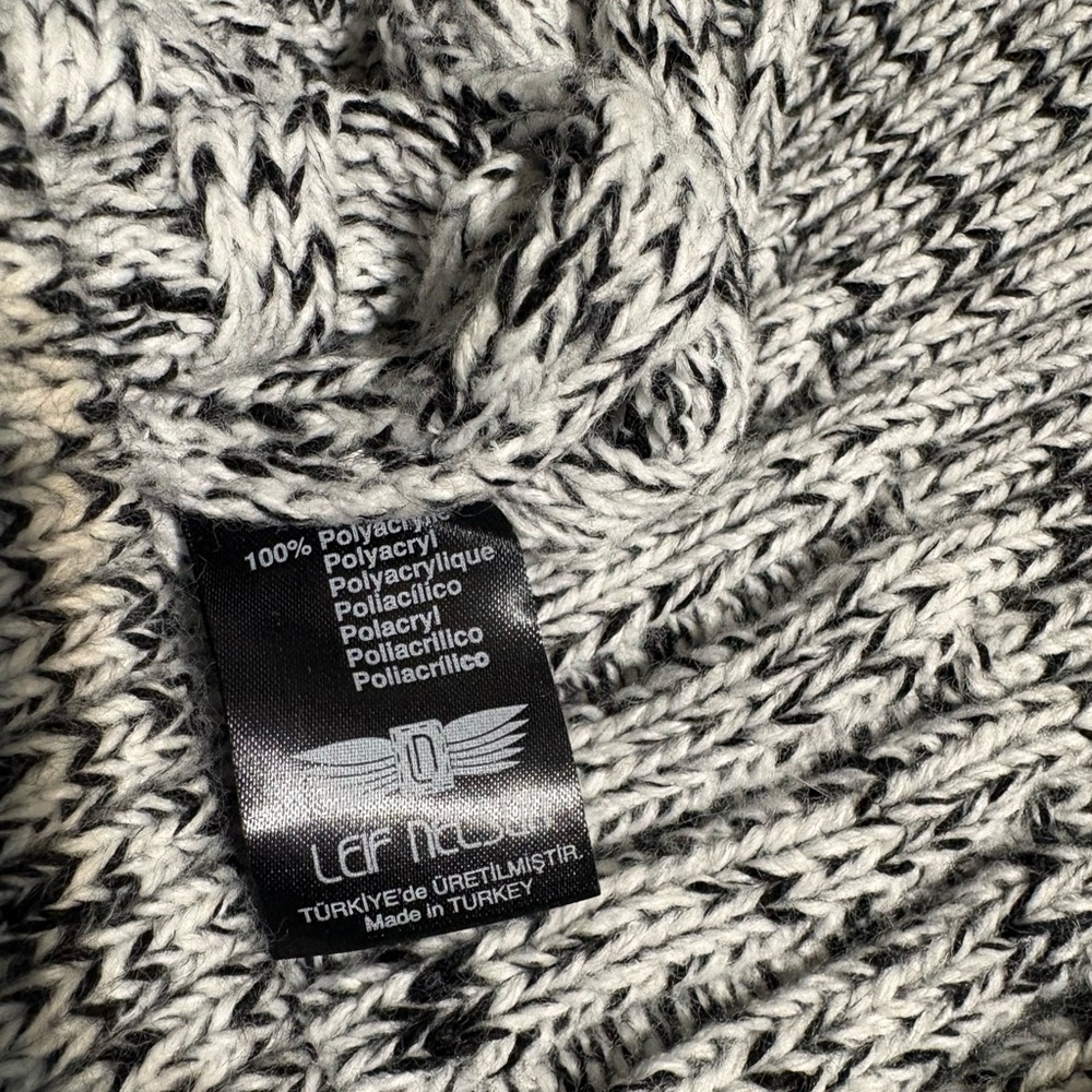 Leif Nelson Patchwork Turtleneck Sweater - Black … - image 5